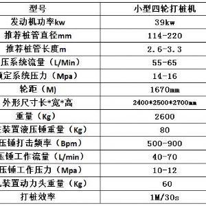 小四輪護欄打樁機